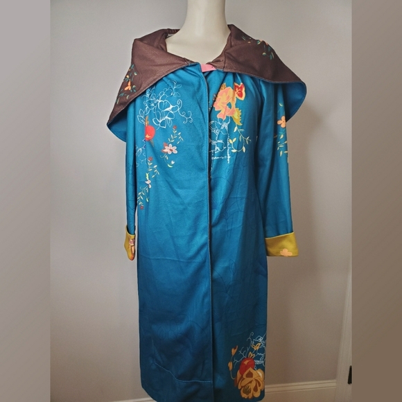 Misslook Floral Asian Inspired Long Jacket - Picture 2 of 5